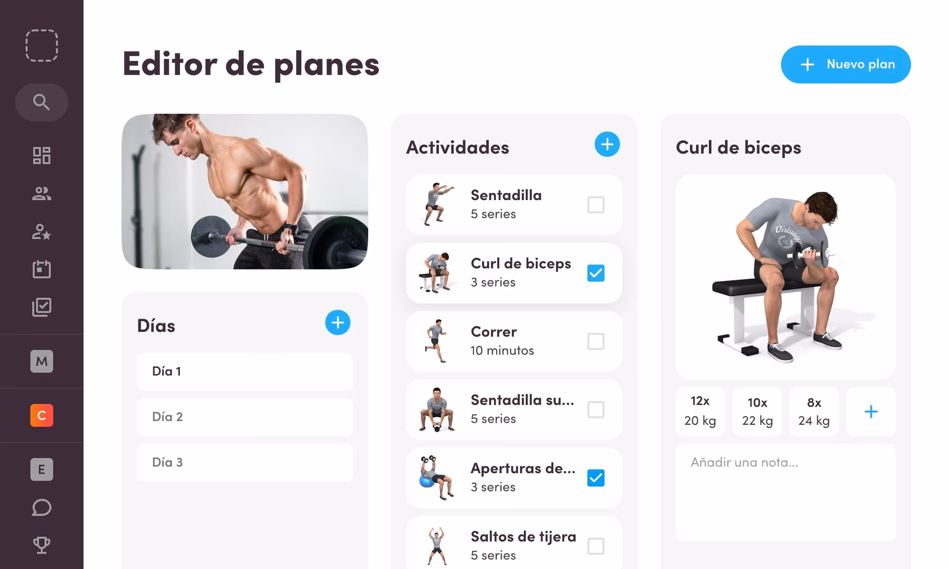 ¿Existe alguna aplicación donde pueda crear mis propios entrenamientos?