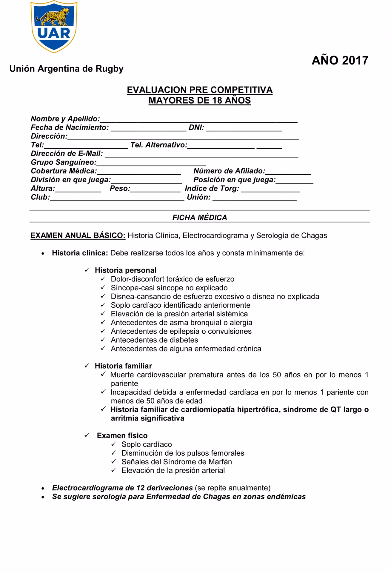 ¿Qué se pone en un apto físico?