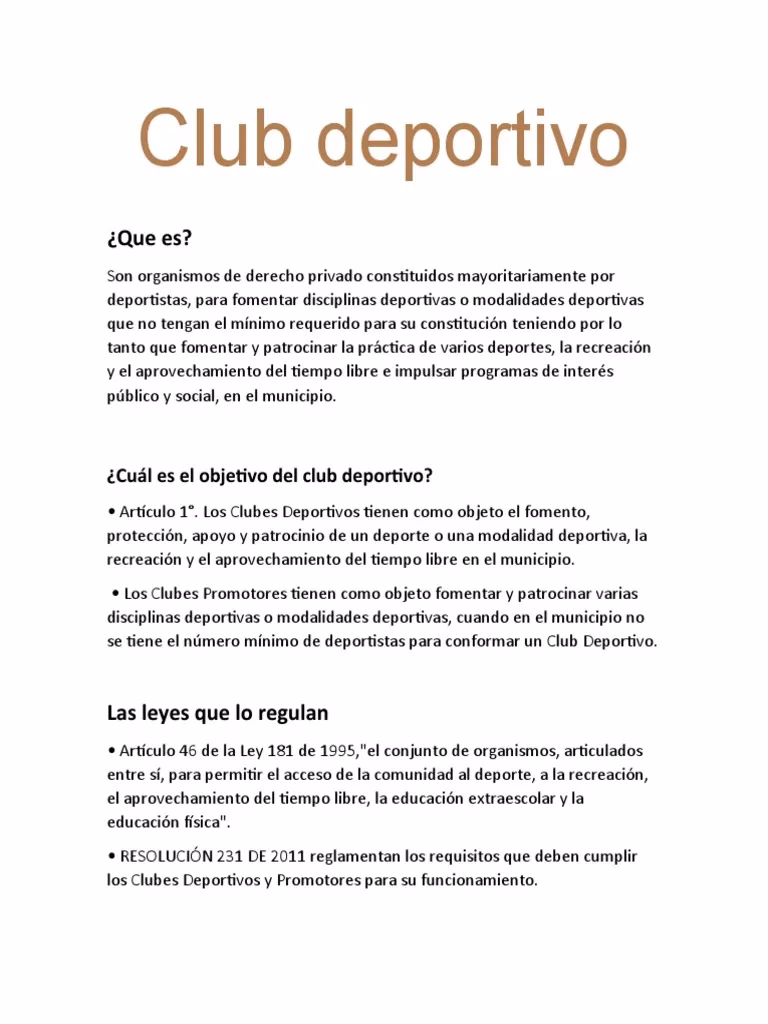 ¿Qué define a un club social?