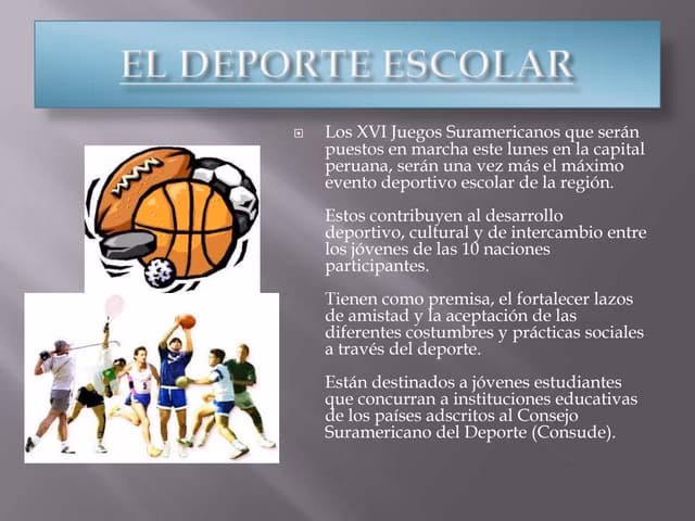 ¿Cuál es el objetivo del deporte escolar?