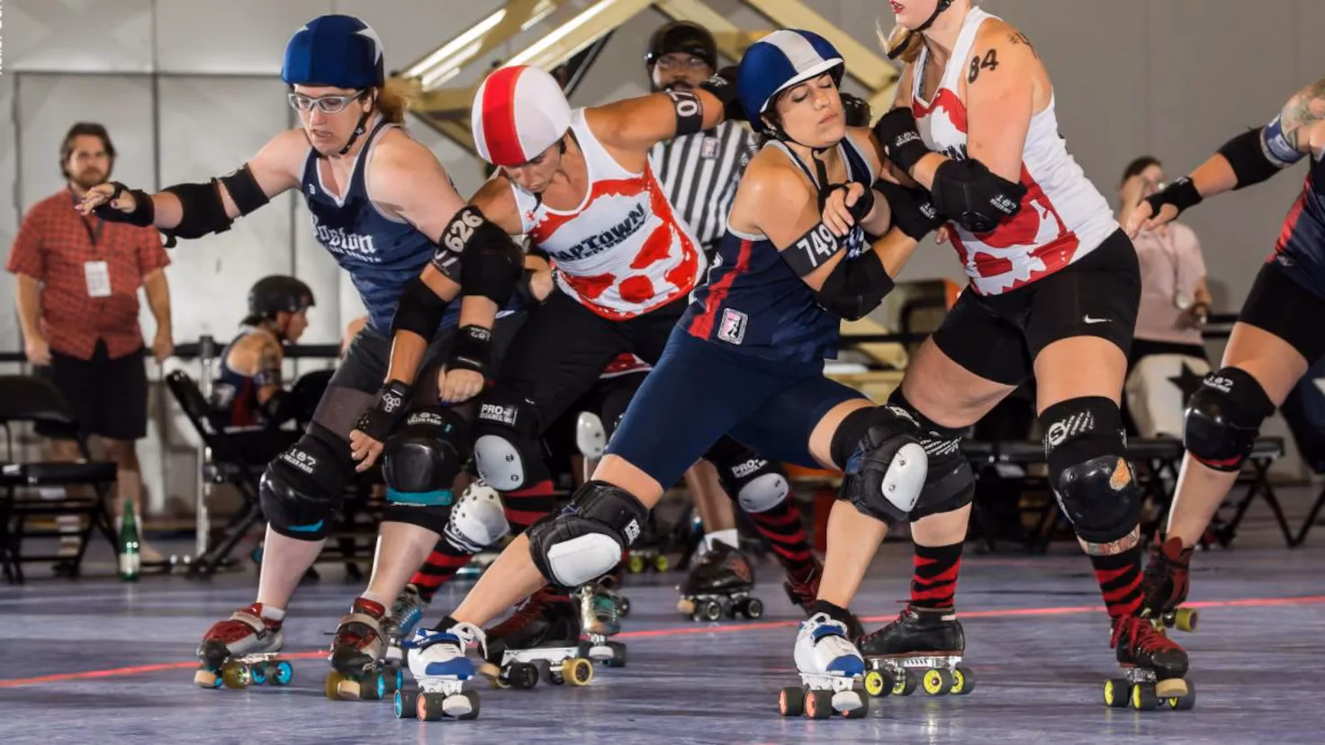 Why do they tap their hips in roller derby?