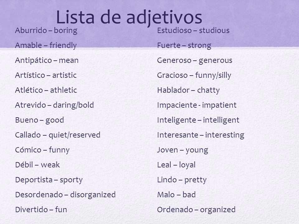 ¿Cuál es un adjetivo para deportista?