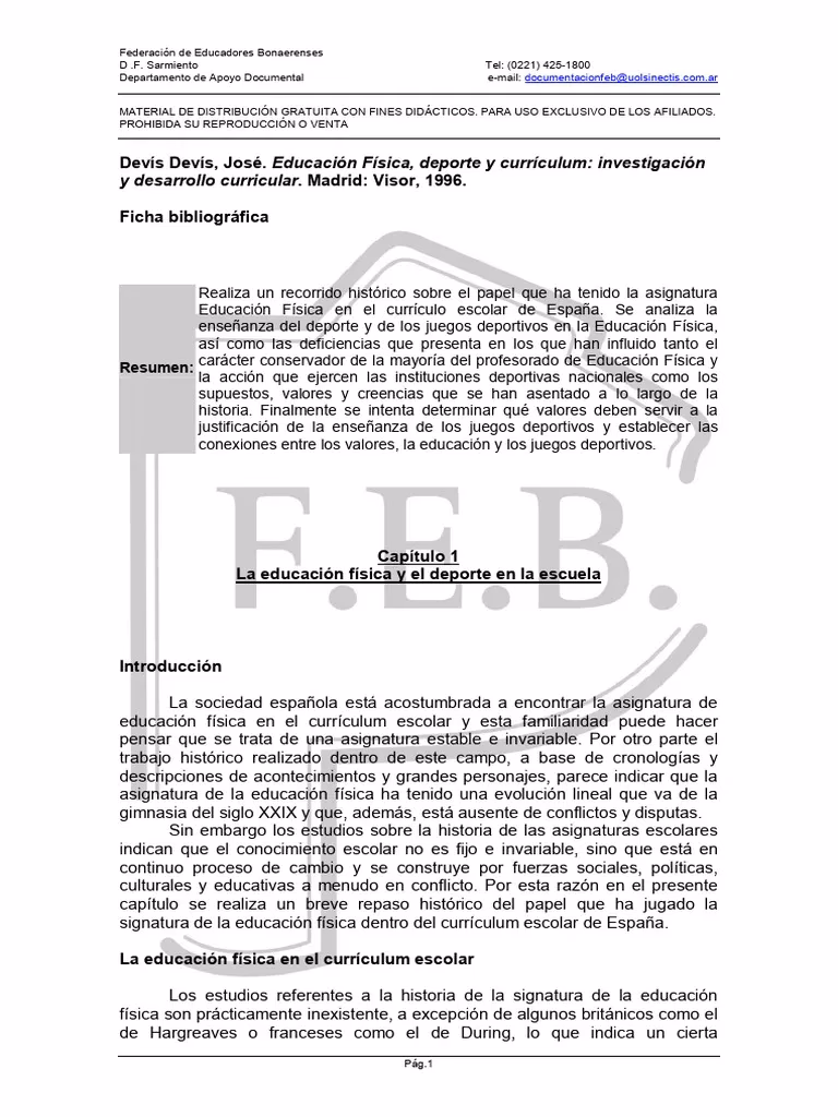 ¿Cuáles son los 6 bloques curriculares de educación física?