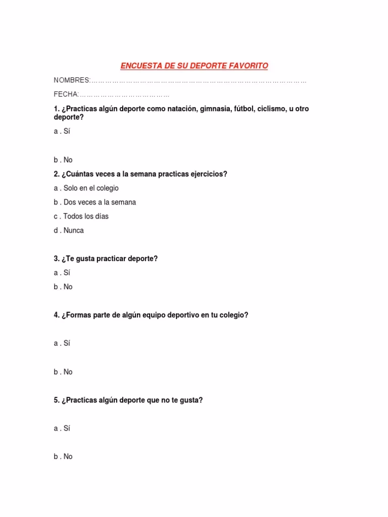 ¿Qué preguntas se pueden hacer en una encuesta?