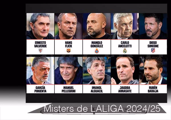 ¿Quiénes son los entrenadores con más victorias en la Liga?