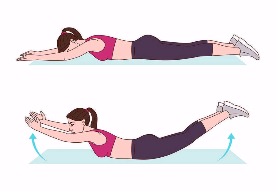 ¿Qué músculos se utilizan en el Superman?