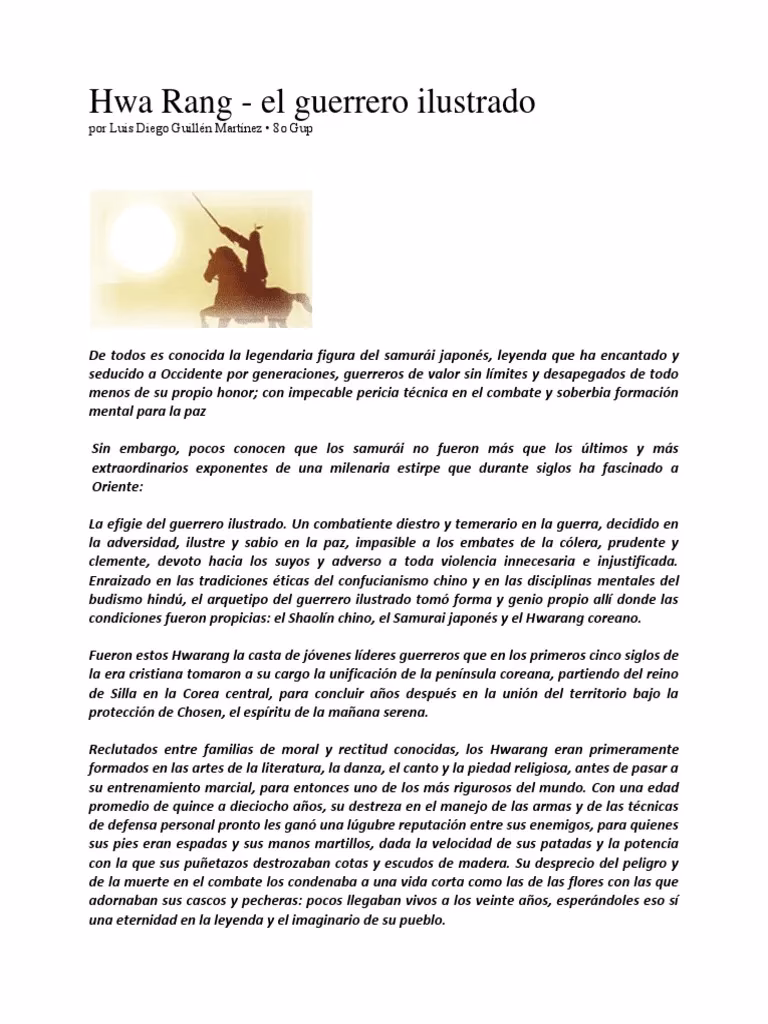 ¿Cuál es el entrenamiento del guerrero ilustrado?