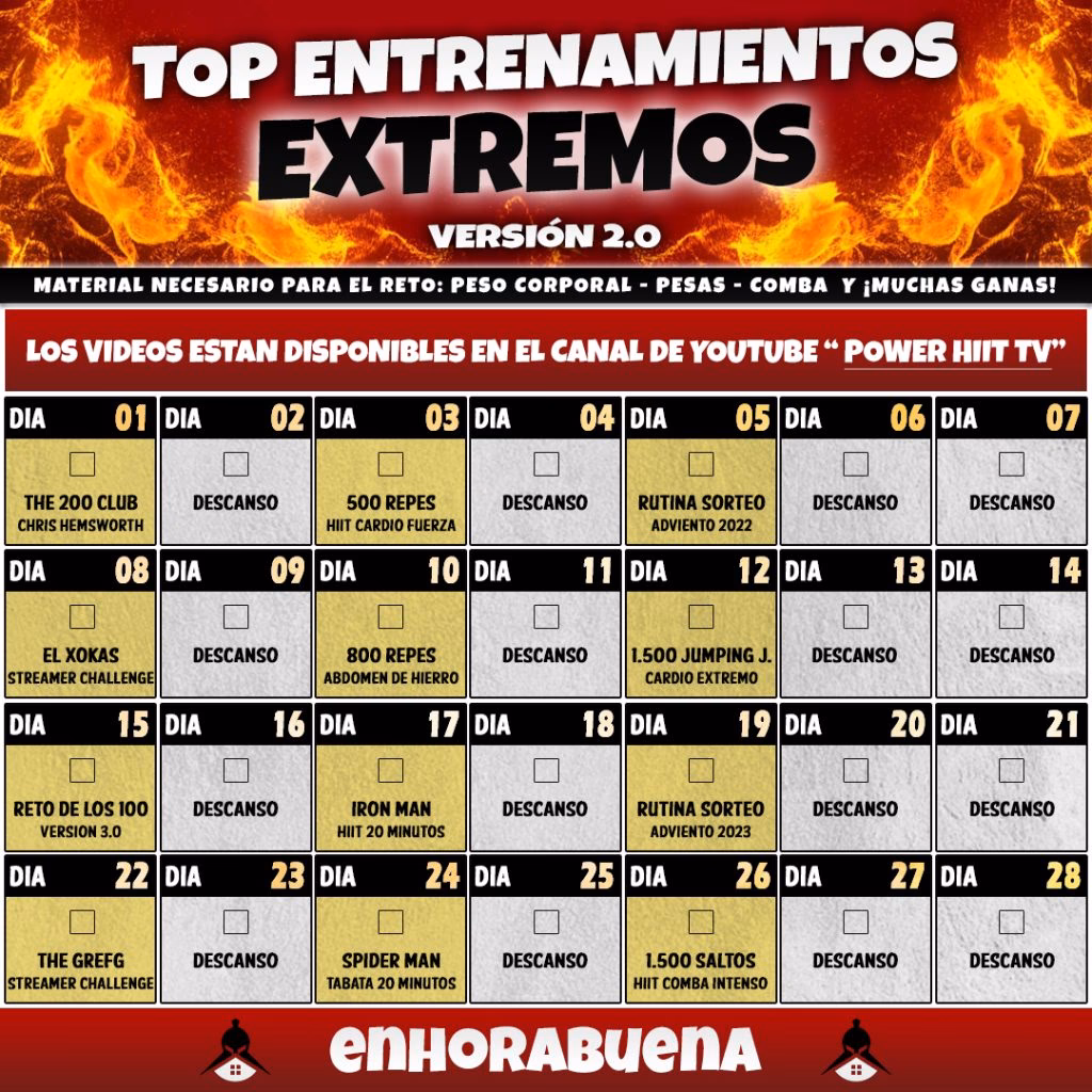 ¿Cuáles son los ejercicios más intensos?