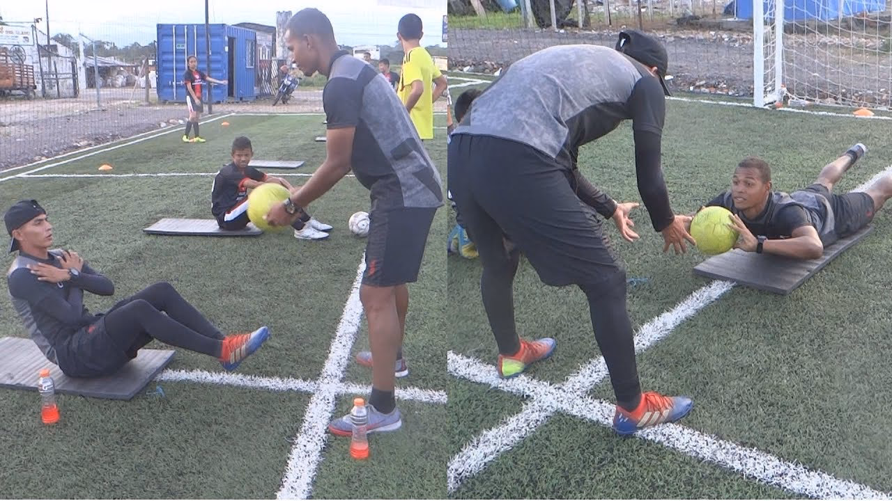 ¿Cómo se llama el ejercicio que se hace con la pelota?