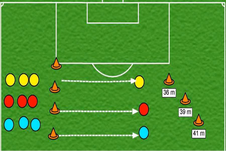 ¿Cuál es un ejemplo de entrenamiento a intervalos para el fútbol?