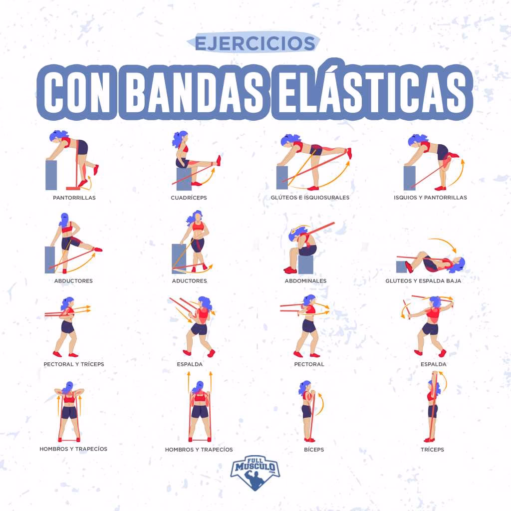 ¿Es posible ganar músculos con gomas elásticas?
