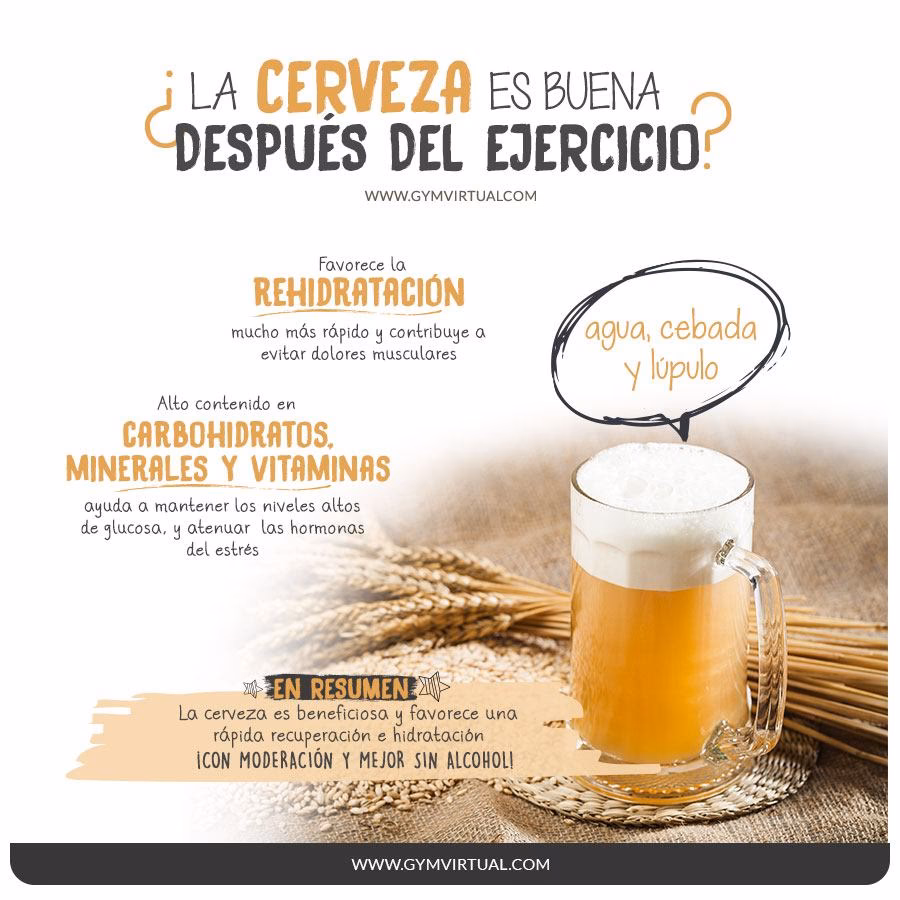 ¿Qué pasa si tomo una cerveza después de hacer ejercicio?