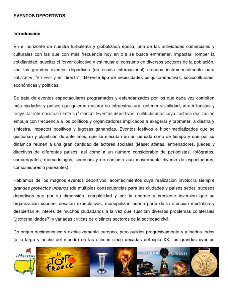 ¿Qué hace que un evento sea un deporte?