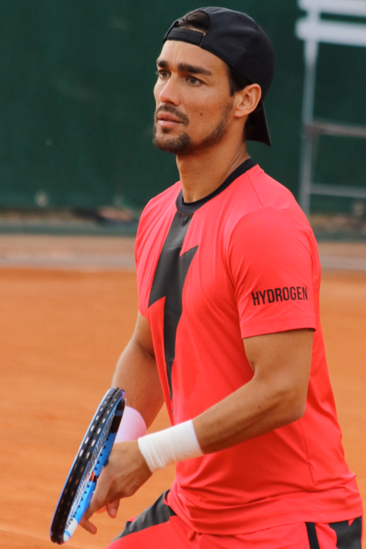 What racquet does Fognini use?
