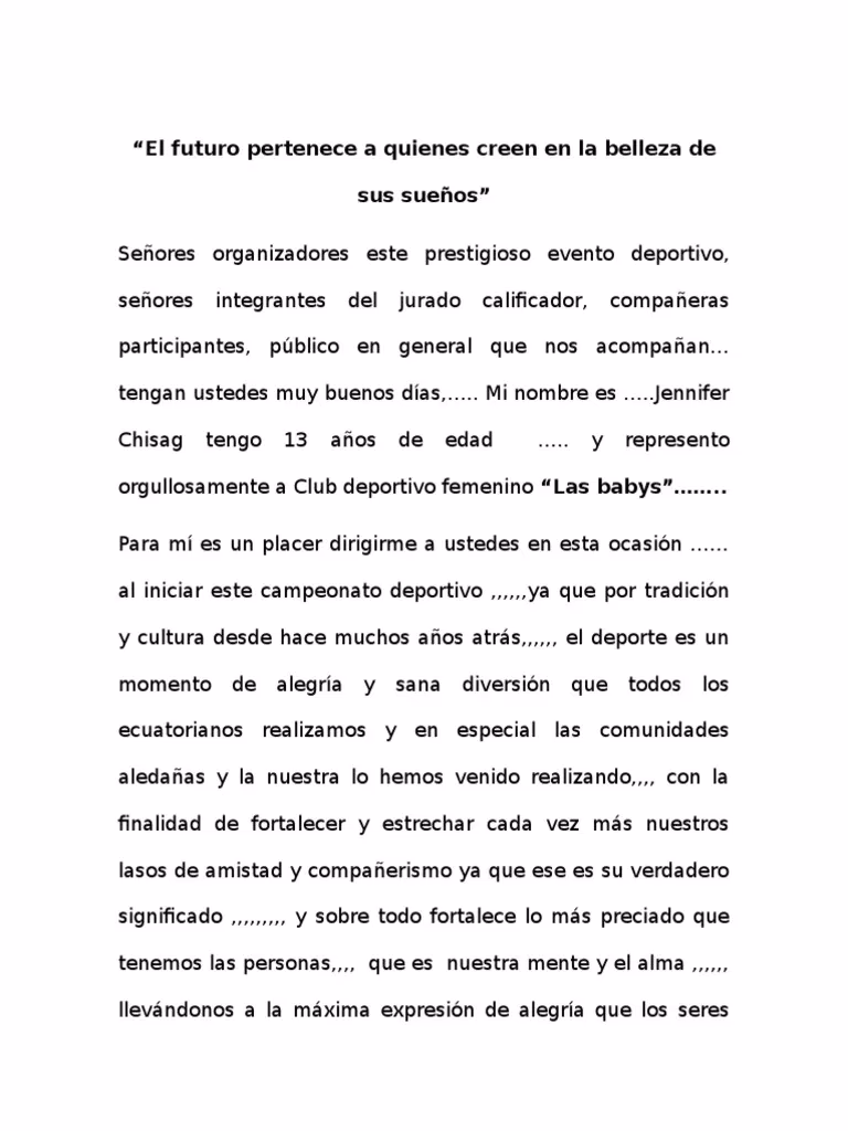 ¿Cuál es el mensaje de la madrina de deporte?
