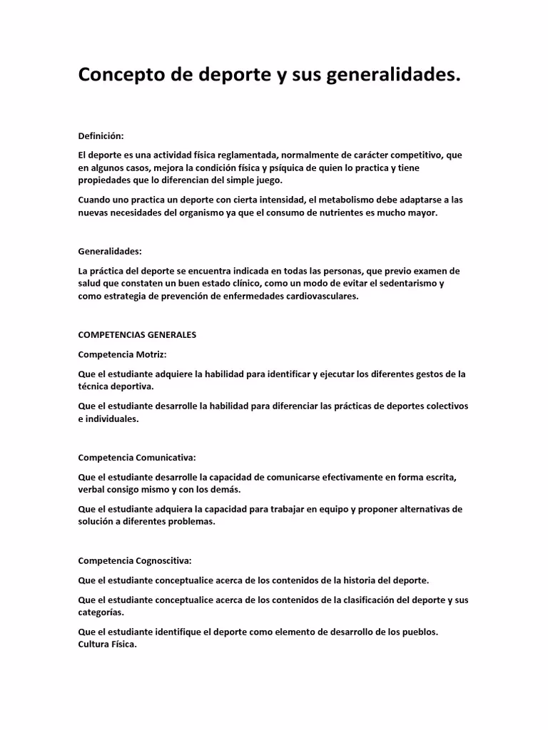 ¿Cuáles son las generalidades de la educación física?