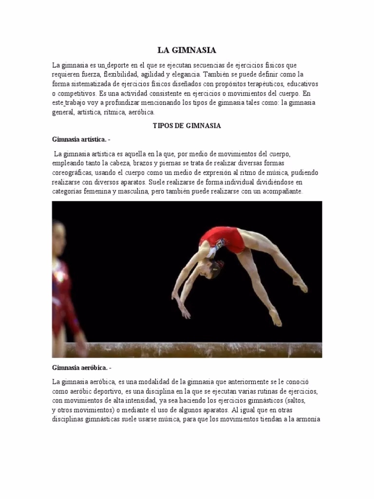 ¿Qué es la gimnasia?