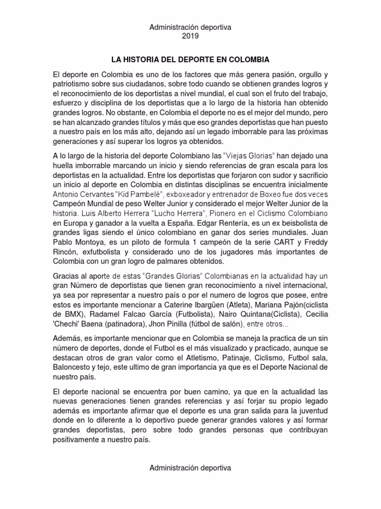 ¿Qué deporte se originó en Colombia?
