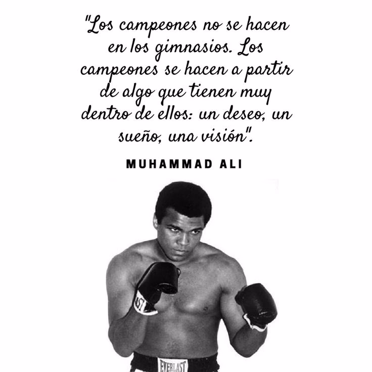 ¿Quién dijo que los campeones no se hacen en los gimnasios?