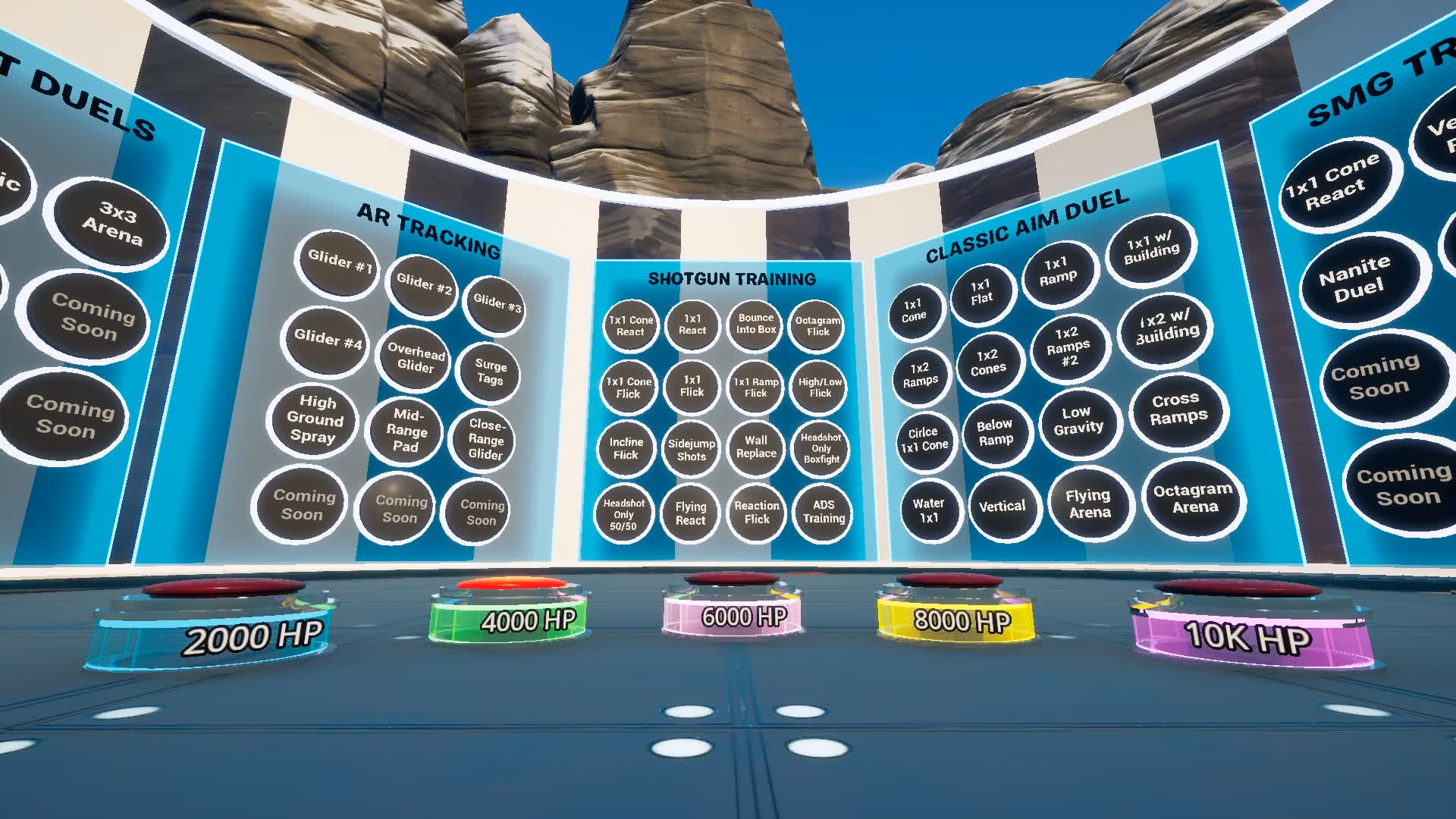 ¿Hay un mapa de práctica en Fortnite?