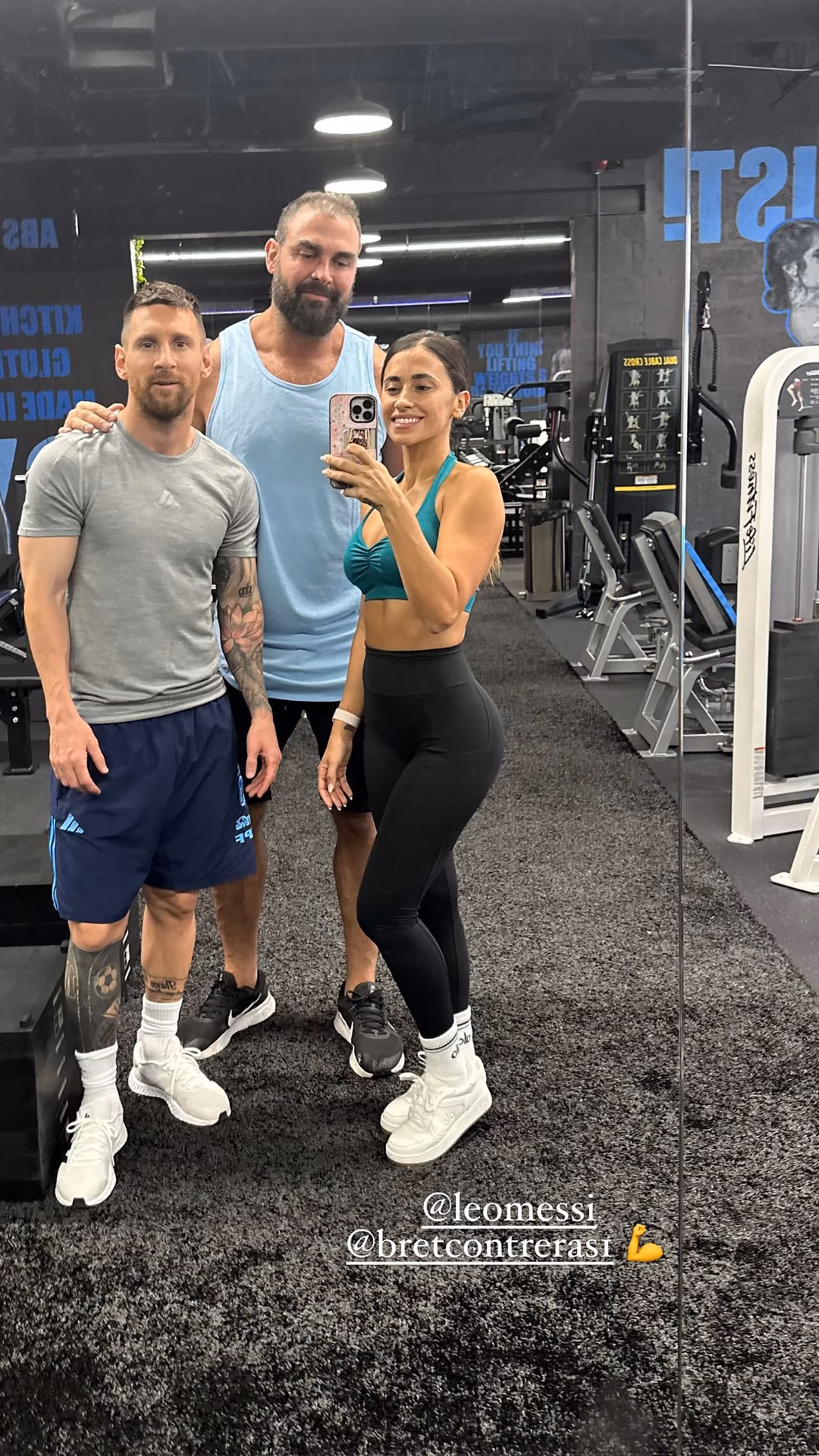 What does Messi do in the gym?