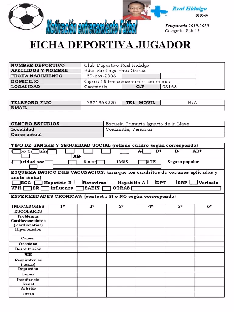 ¿Cómo se rellena una ficha médica?