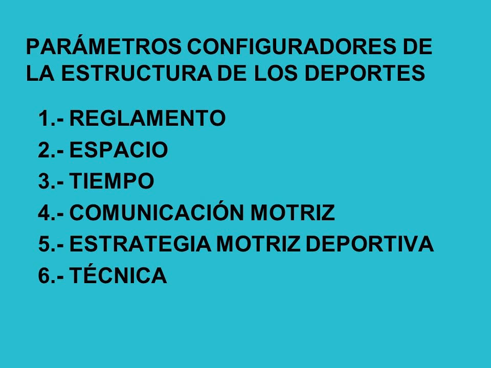 ¿Qué son los parámetros en el deporte?