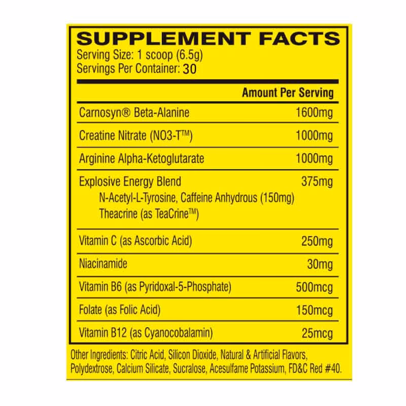 ¿Qué ingredientes contiene el pre-entreno?