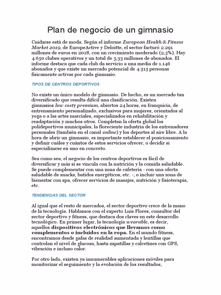 ¿Cuál es el objetivo general de un gimnasio?
