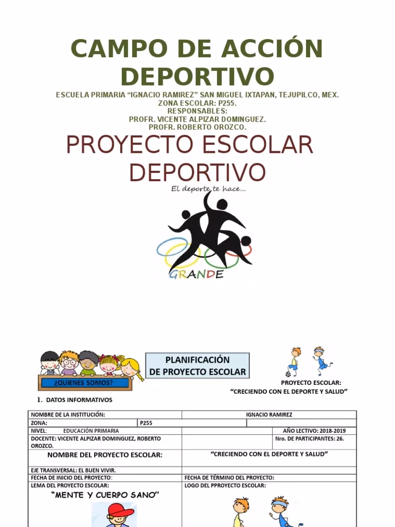 ¿Qué es un proyecto deportivo escolar?