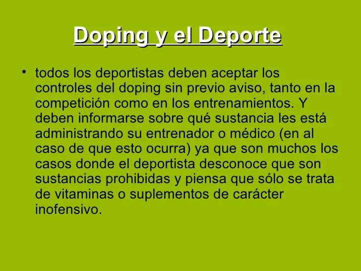 ¿Qué es un control antidoping en el atleta?