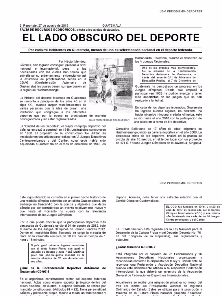 ¿Qué es un reportaje deportivo?