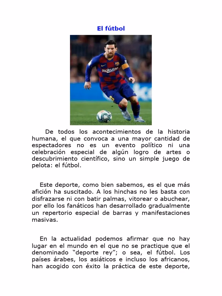 ¿Qué puedo decir sobre el fútbol?